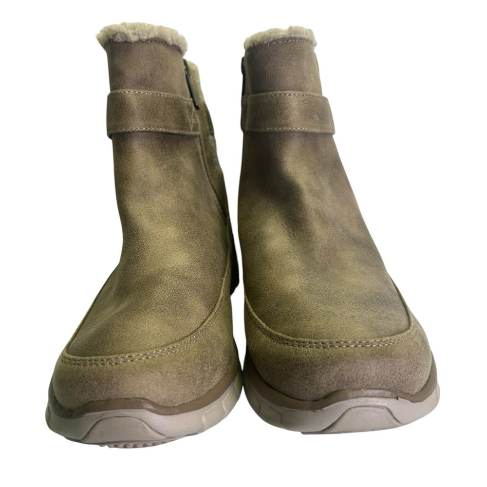 Skechers Womens Synergy Diva Lane Ankle Boots Size 8.5 Taupe Memory Foam - Picture 2 of 8